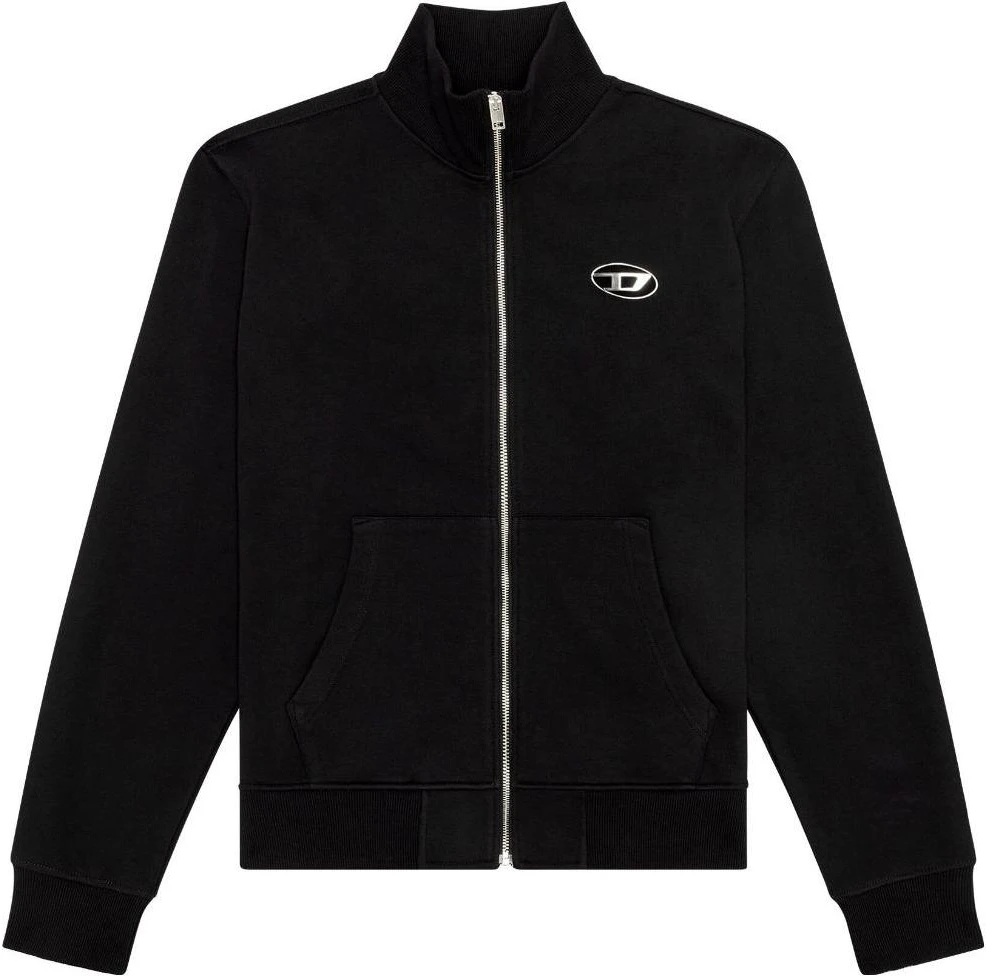 diesel-ss-25-black-high-neck-zip-jacket-with-logo-print-unisex-long-sleeve-a114390-iajh