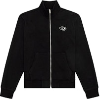 DIESEL SS25 Black High-Neck Zip Jacket with Logo Print Unisex Long Sleeve. A114390IAJH DIESEL SS25 Black High-Neck Zip Jacket with Logo Print Unisex Long Sleeve. A114390IAJH