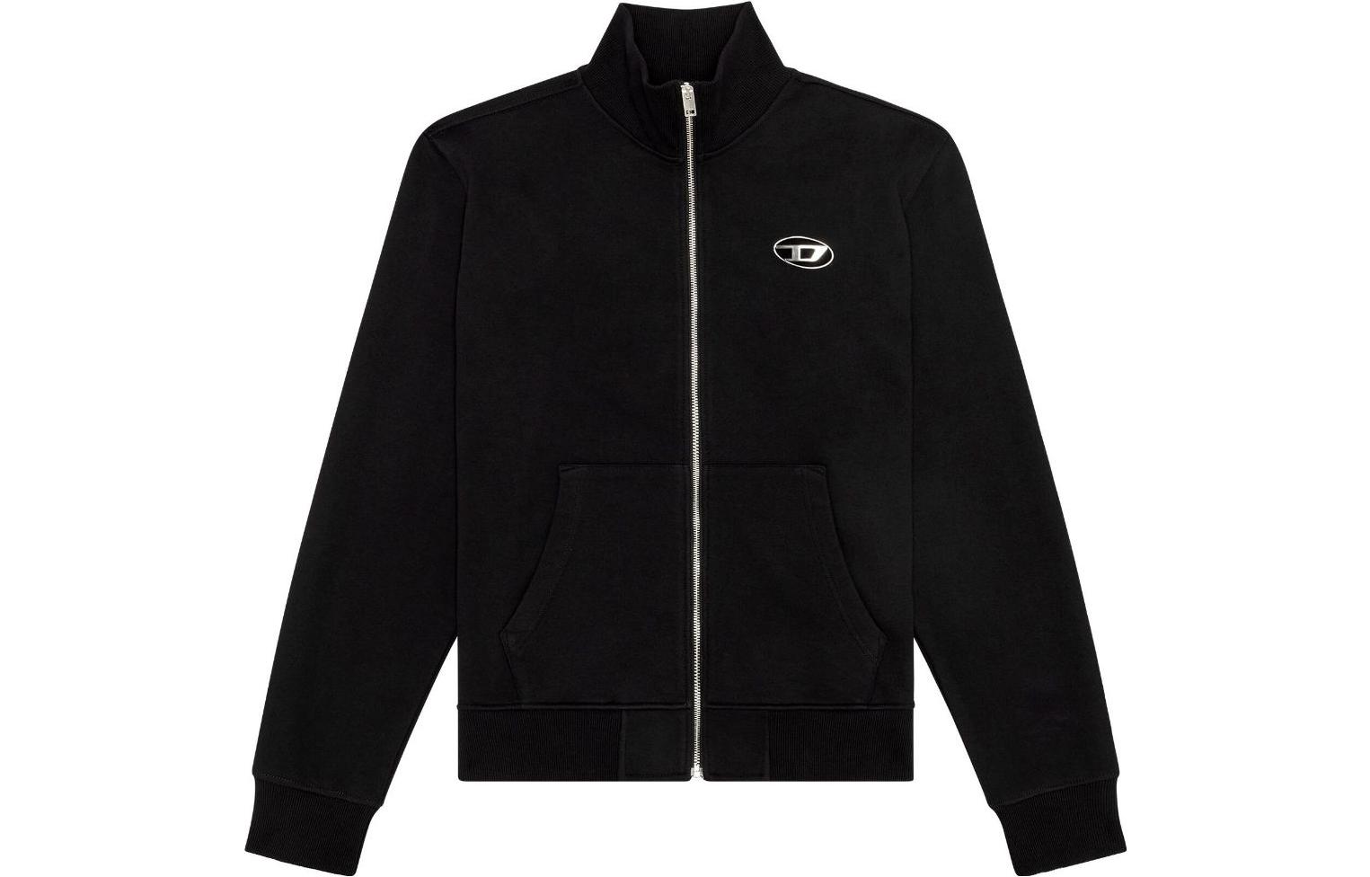 Order DIESEL SS25 黑色高领拉链印花logo男女通用长袖夹克. A114390IAJH