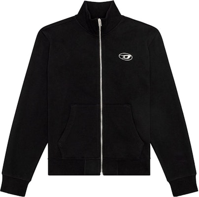 DIESEL SS25 黑色高领拉链印花logo男女通用长袖夹克. A114390IAJH Order DIESEL SS25 黑色高领拉链印花logo男女通用长袖夹克. A114390IAJH