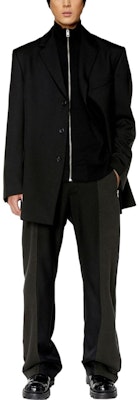 DIESEL SS25 黑色高领拉链印花logo男女通用长袖夹克. A114390IAJH Lookbook DIESEL SS25 黑色高领拉链印花logo男女通用长袖夹克. A114390IAJH