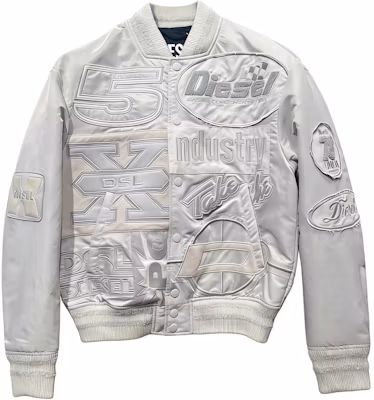 Diesel SS26 Retro Lettering Long-Sleeve Button-Up Baseball Jacket Unisex A04982-RBABG-97V Buy Diesel SS26 Retro Lettering Long-Sleeve Button-Up Baseball Jacket Unisex A04982-RBABG-97V