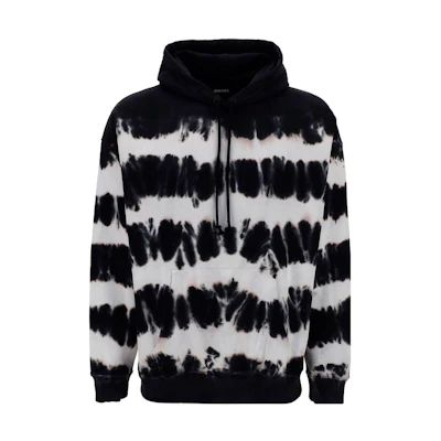 Diesel Tie-Dye Colorblock Stripe Sweatshirt Black A018580IAZQ100A