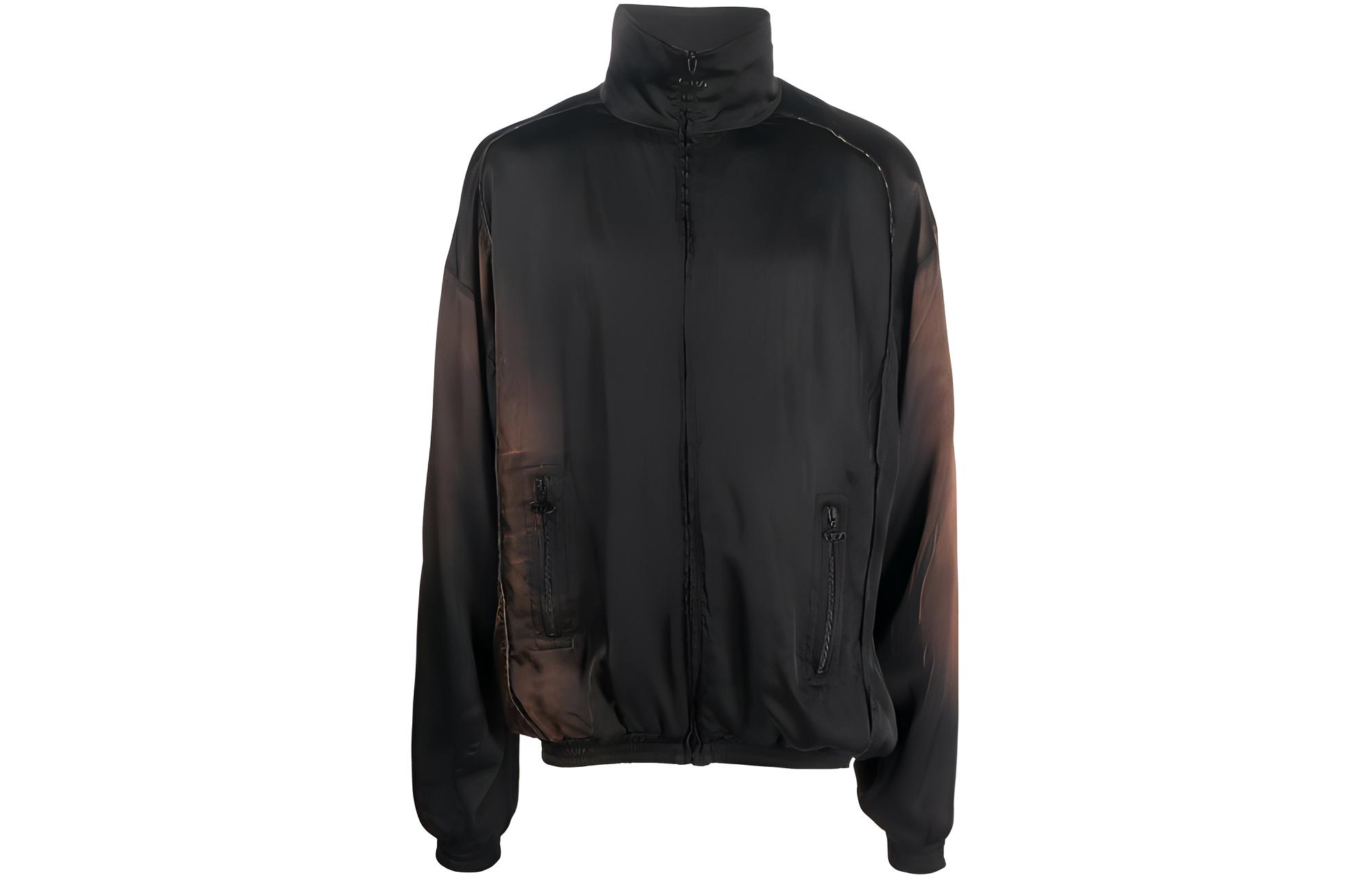 Diesel Tie-Dye Pattern Fitted Zip-Up High-Neck Jacket A075870BIAY9XX