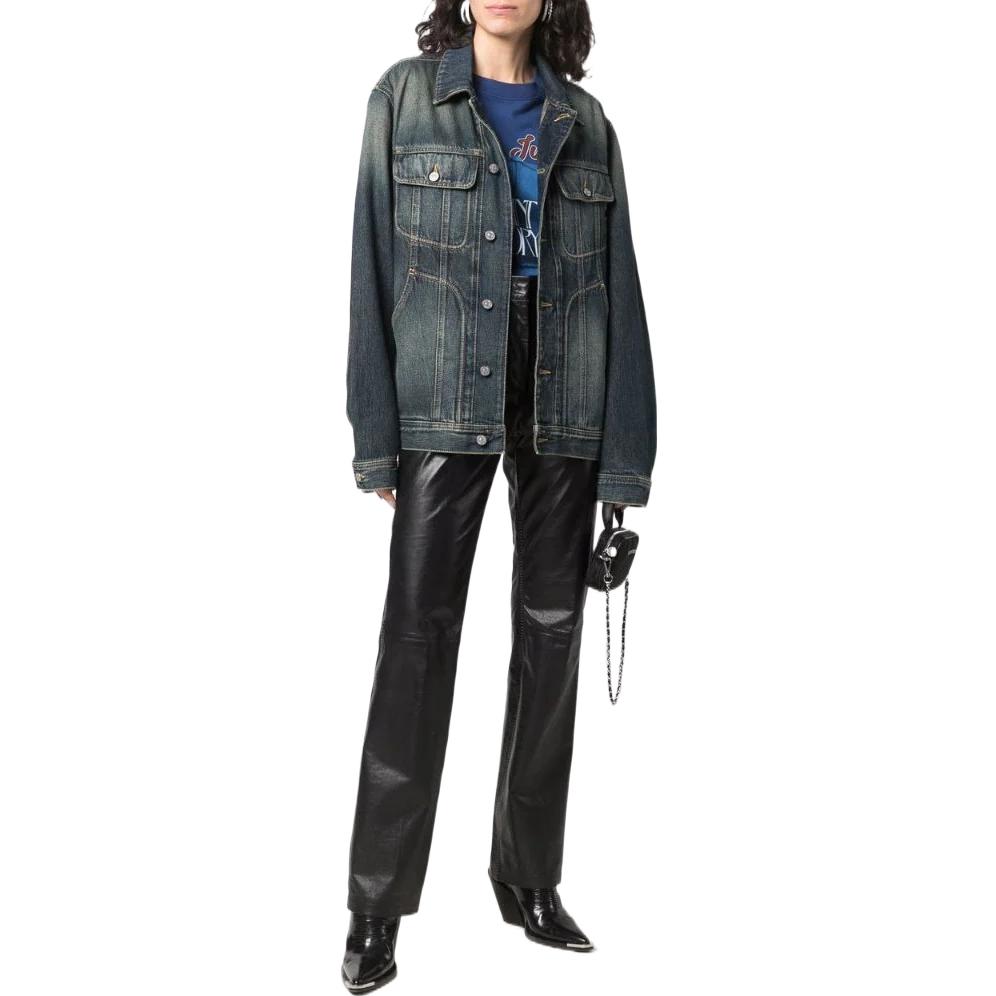 Shop DIESEL Jaket Denim Pudar Biru Unisex A0351309C0401