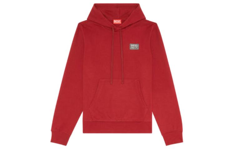 Diesel Unisex Solid Color Red Pullover Hoodie A089580HAYT-40Y