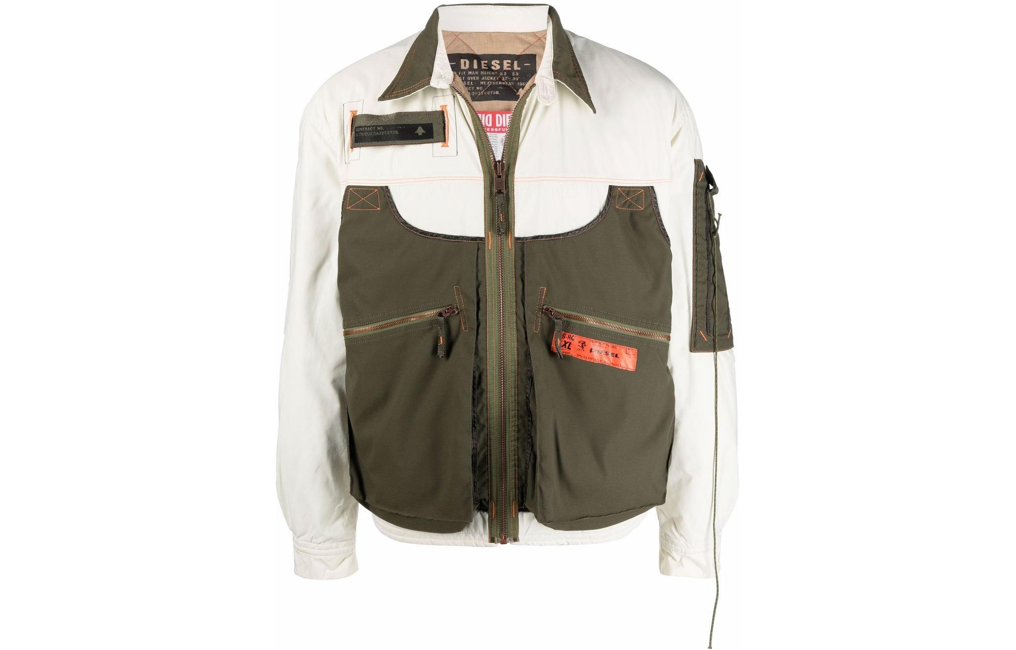 Diesel Unisex Zip-Up Long-Sleeve Pocket Jacket A052700LDAK129