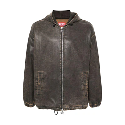 Diesel Vintage Brown Hooded Zip-Up Jacket A13025068KR-02