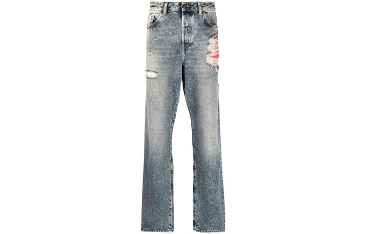 DIESEL Vintage Straight Leg Jeans Blue for Men A0358809E1001 圖 2