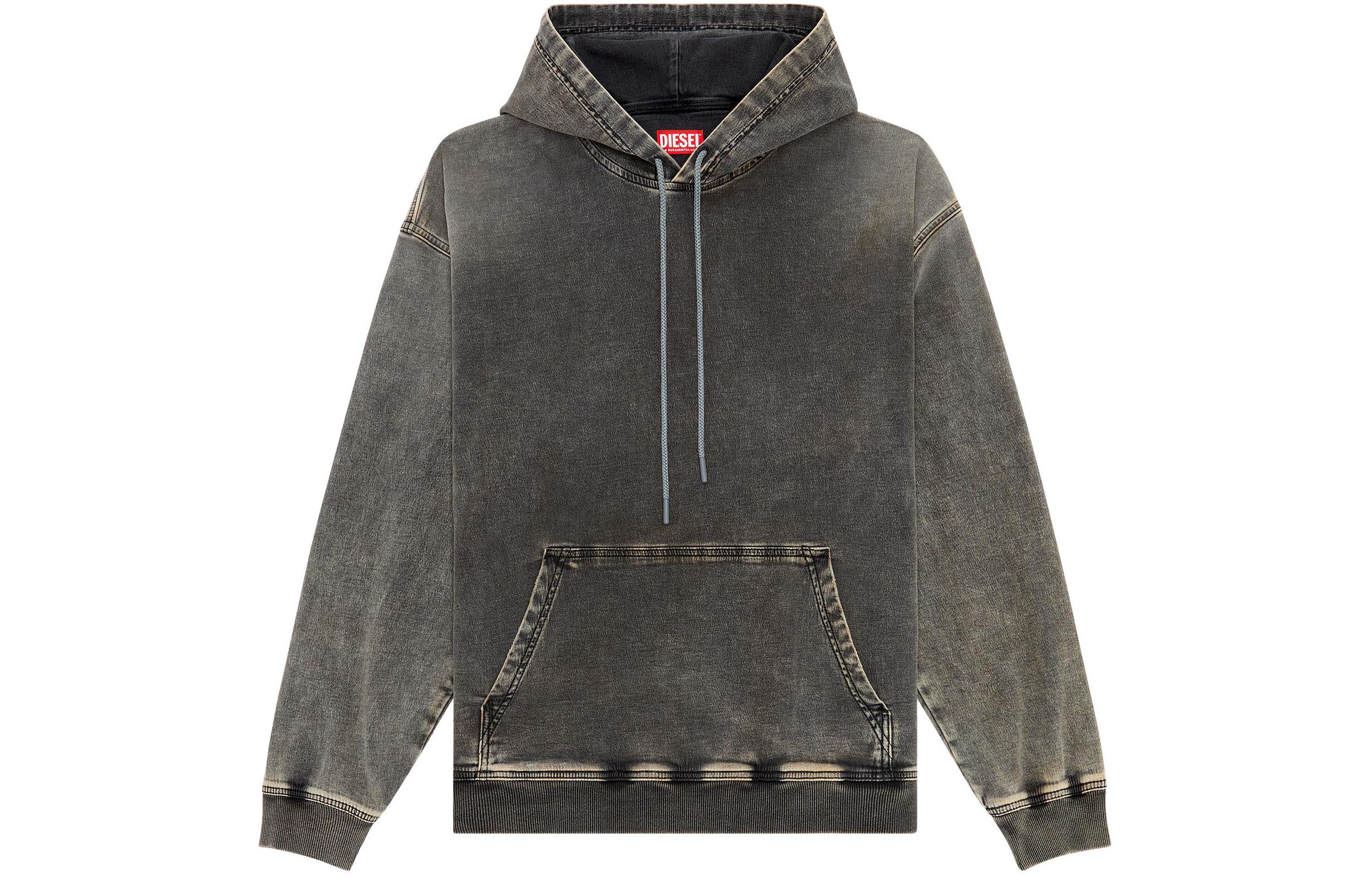 Diesel Washed Effect Oversized Hoodie Grey A12528068HT-02
