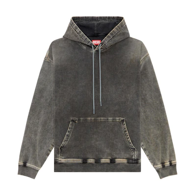 Diesel Washed Effect Oversized Hoodie Grey A12528068HT-02