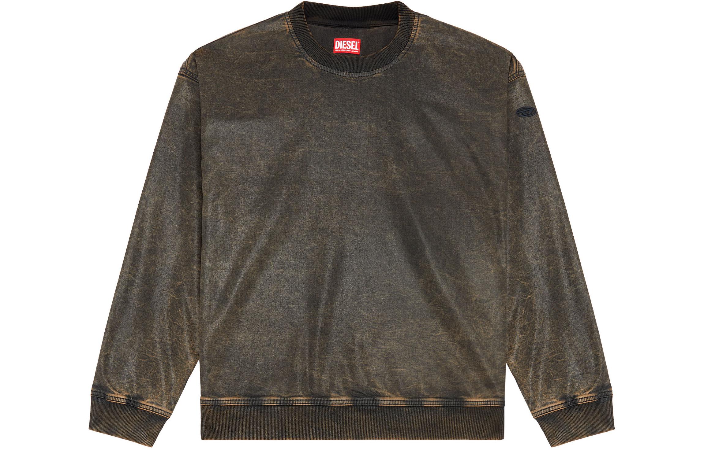 Diesel Washed Oversized Drop Shoulder Sweatshirt Men’s - Dirty Brown A13119068KR-02