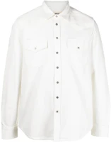 Diesel White Button-Up Collared Shirt Style Jacket A021600ABBG-100 Diesel White Button-Up Collared Shirt Style Jacket A021600ABBG-100