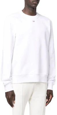 Diesel White Cotton Crewneck Pullover Sweatshirt with Applique Details A040750BAWT100 Shop Diesel White Cotton Crewneck Pullover Sweatshirt with Applique Details A040750BAWT100