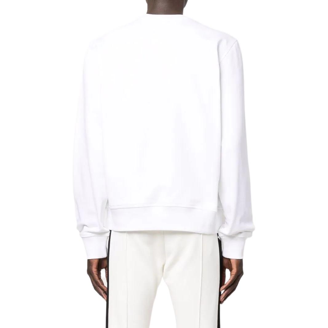 Purchase Diesel White Cotton Crewneck Pullover Sweatshirt with Applique Details A040750BAWT100