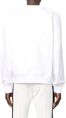 Diesel White Cotton Crewneck Pullover Sweatshirt with Applique Details A040750BAWT100 Purchase Diesel White Cotton Crewneck Pullover Sweatshirt with Applique Details A040750BAWT100