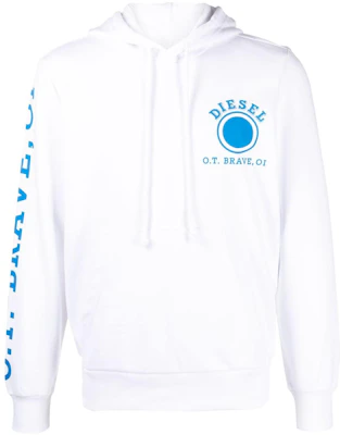 Diesel White Cotton Hoodie Pullover Long Sleeve Sweatshirt A110610HAYT-WHITE Order Diesel White Cotton Hoodie Pullover Long Sleeve Sweatshirt A110610HAYT-WHITE