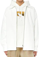 Diesel White Full-Zip Jacket with Snap Cuff and Collar A088060BJAB-1AB Diesel White Full-Zip Jacket with Snap Cuff and Collar A088060BJAB-1AB