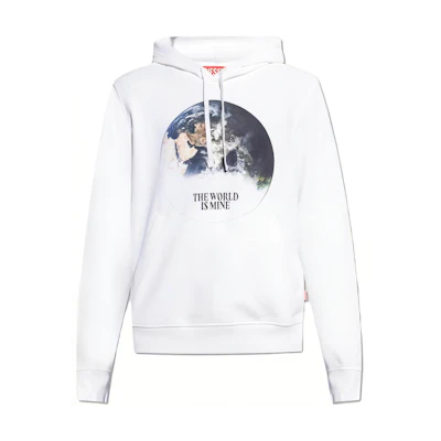 Diesel White Graphic Print Pullover Comfortable Breathable Sweatshirt A035700JFAV-100