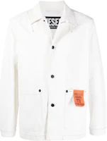 Diesel White Logo Patch Shirt Jacket A02894009ZJ Diesel White Logo Patch Shirt Jacket A02894009ZJ