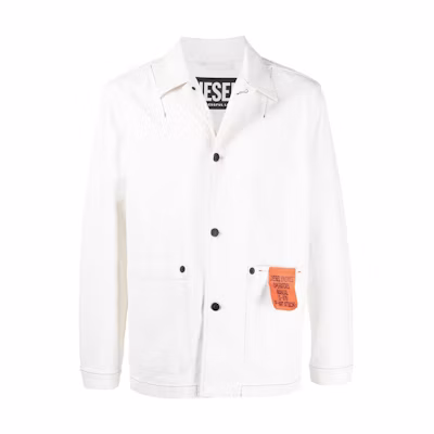 Diesel White Logo Patch Shirt Jacket A02894009ZJ