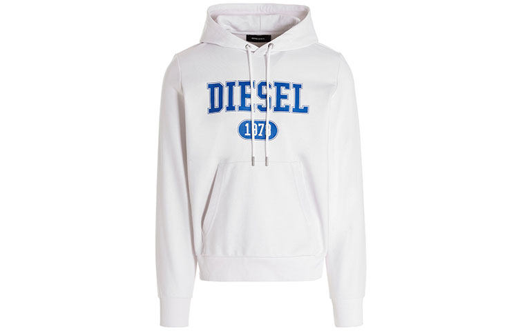 Diesel White Printed Letter Hoodie Long Sleeve A038260HAYT100