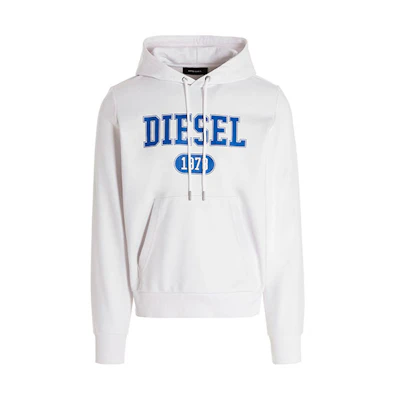 Diesel White Printed Letter Hoodie Long Sleeve A038260HAYT100