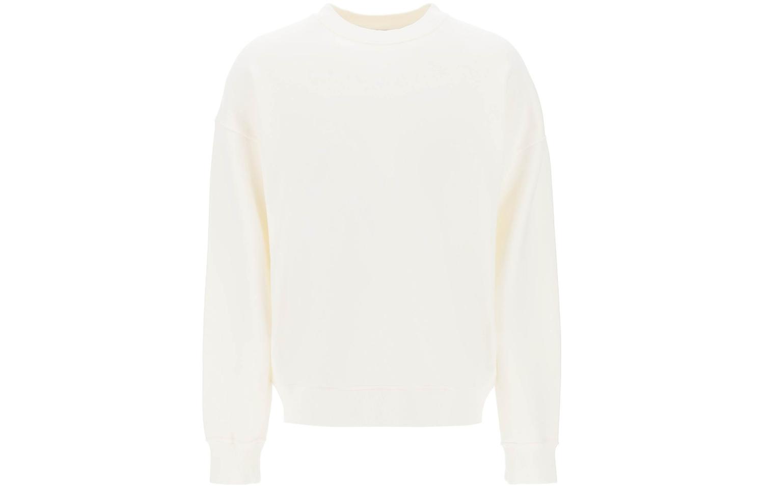 Diesel White Solid Color Crewneck Long-Sleeve Sweatshirt A098930CMAF-141