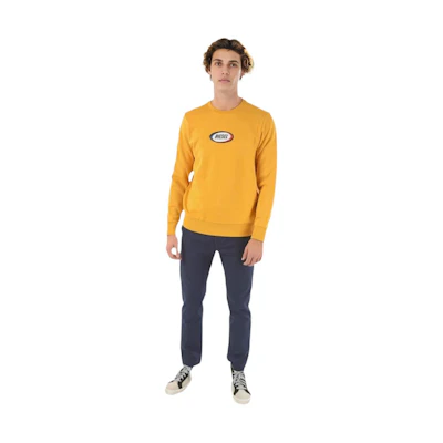 Diesel Yellow Crewneck Logo Print Long-Sleeve Sweatshirt A010740TAZM22K