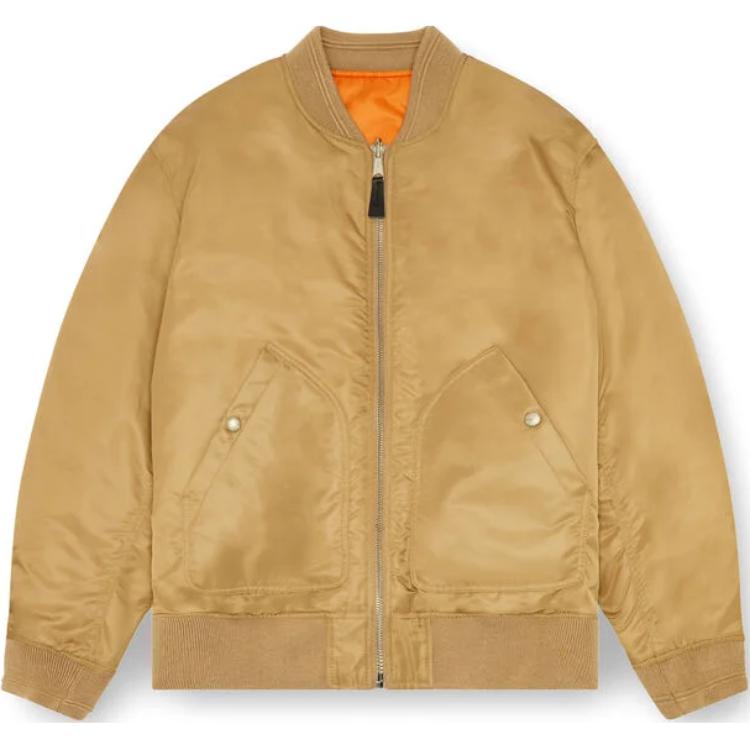 Diesel Yellow Reversible Baseball Collar Long Sleeve Jacket A144080HCAS-7BD