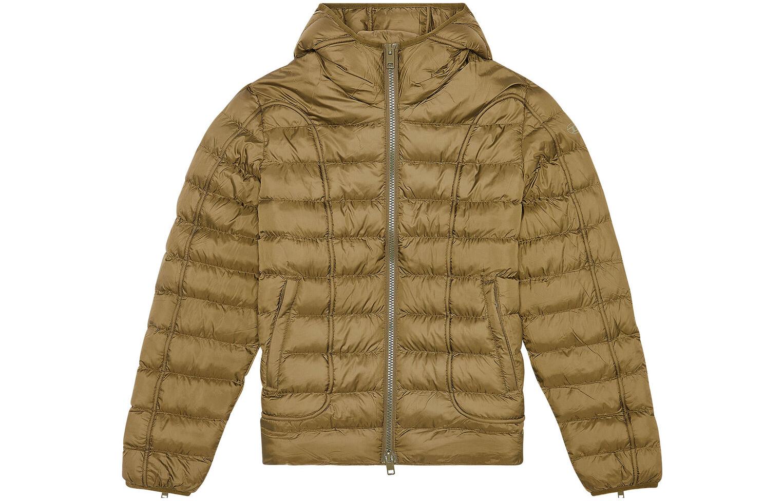 Diesel Yellow Solid Color Zip-Up Hoodie Jacket A105970BHAZ-7BD