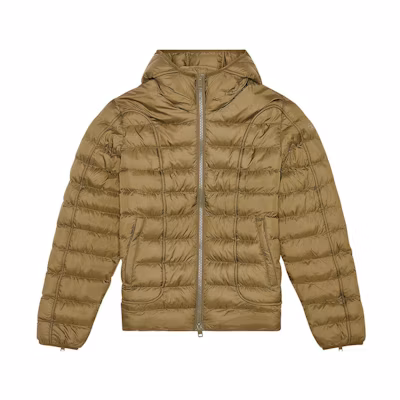 Diesel Yellow Solid Color Zip-Up Hoodie Jacket A105970BHAZ-7BD