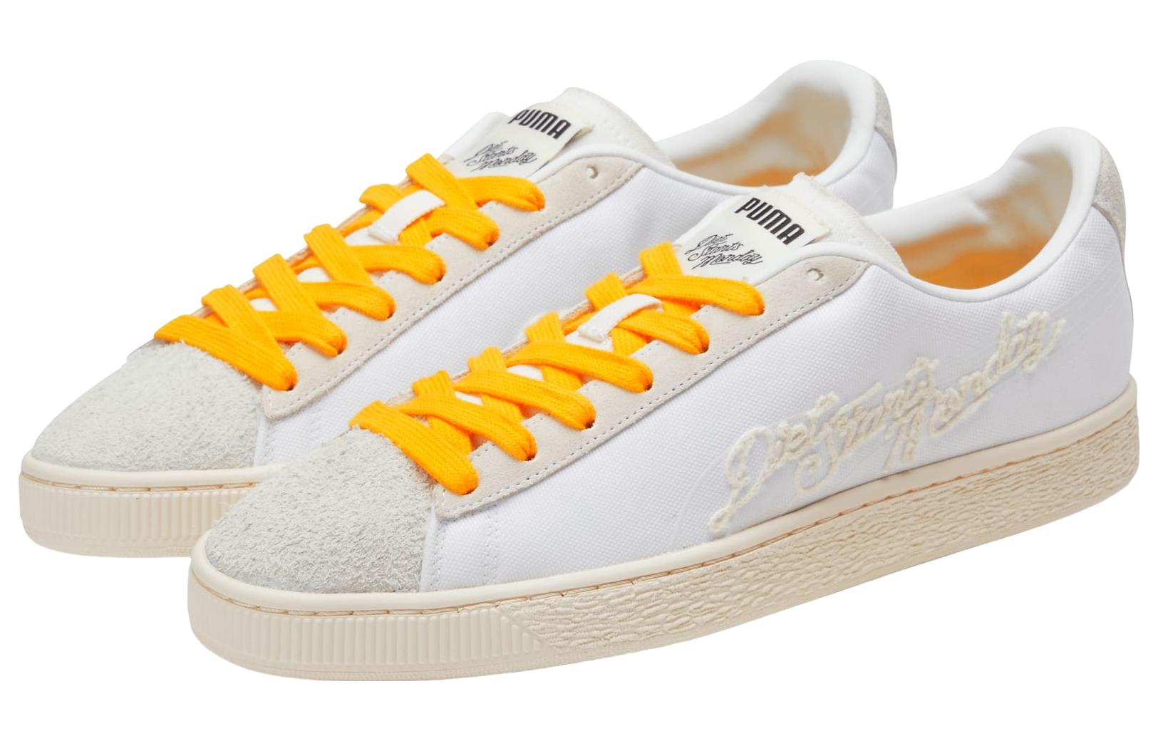 Lookbook DIET STARTS MONDAY x PUMA Suede 防滑耐磨 低筒 滑板鞋 男女同款 白黃