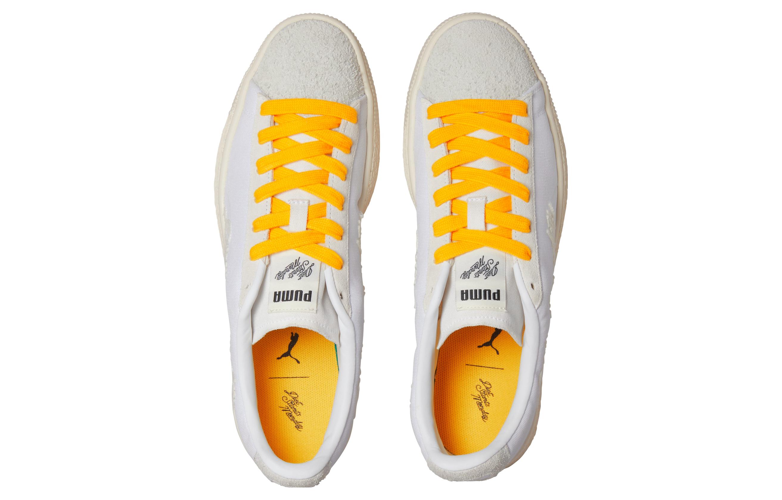 Shop DIET STARTS MONDAY x PUMA Suede 防滑耐磨 低筒 滑板鞋 男女同款 白黃