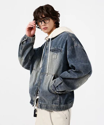 Dimitri Black 2WAY OG Essential Detroit Hooded Zip-Up Denim Dust Indigo DBE1DJ01DI Shop Dimitri Black 2WAY OG Essential Detroit Hooded Zip-Up Denim Dust Indigo DBE1DJ01DI