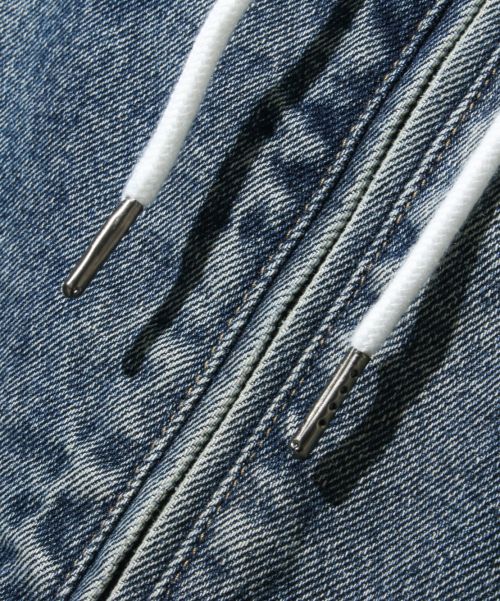 Sizing Dimitri Black 2WAY OG Essential Detroit Hooded Zip-Up Denim Dust Indigo DBE1DJ01DI