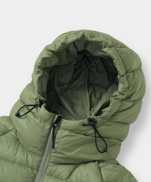 Shop Dimitri Black [Renewal] Light Shell Lightweight PCK Down Jacket - Khaki VBE7HH02KK