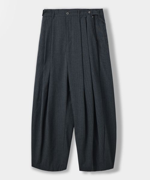 Order Dimitri Black Adjust Two-Tuck Wide Slacks_Stripe Charcoal DBE7PL01CH