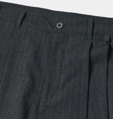 Dimitri Black Adjust Two-Tuck Wide Slacks_Stripe Charcoal DBE7PL01CH Shop Dimitri Black Adjust Two-Tuck Wide Slacks_Stripe Charcoal DBE7PL01CH