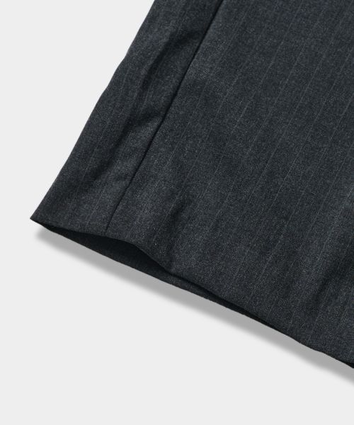 Details for Dimitri Black Adjust Two-Tuck Wide Slacks_Stripe Charcoal DBE7PL01CH