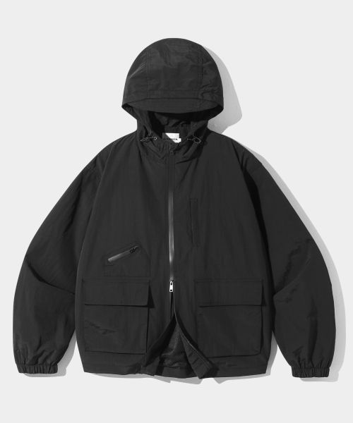 DIMITRI BLACK ASI 2-Way Authentic Hoodie Windbreaker Jacket_Black DBBF8jk10BK