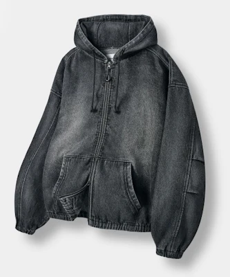 DIMITRI BLACK ASI Four Season Essential Hoodie Zip-Up_Denim Vintage Black ABF1DJ01VB Buy DIMITRI BLACK ASI Four Season Essential Hoodie Zip-Up_Denim Vintage Black ABF1DJ01VB