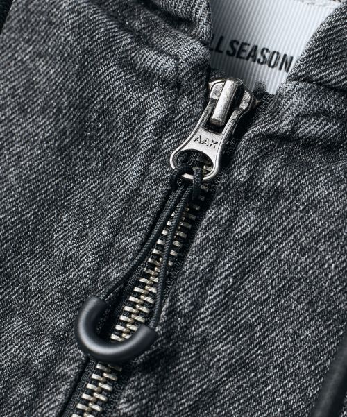 Purchase DIMITRI BLACK ASI Four Season Essential Hoodie Zip-Up_Denim Vintage Black ABF1DJ01VB