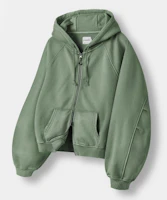 Dimitri Black ASI Four Seasons Essential Cropped Hoodie Zip-Up - Pigment Green ABF1TH02GN Dimitri Black ASI Four Seasons Essential Cropped Hoodie Zip-Up - Pigment Green ABF1TH02GN