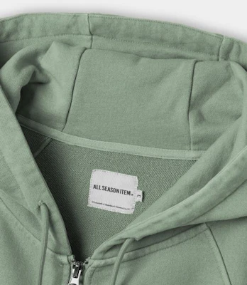 Dimitri Black ASI Four Seasons Essential Cropped Hoodie Zip-Up - Pigment Green ABF1TH02GN Shop Dimitri Black ASI Four Seasons Essential Cropped Hoodie Zip-Up - Pigment Green ABF1TH02GN
