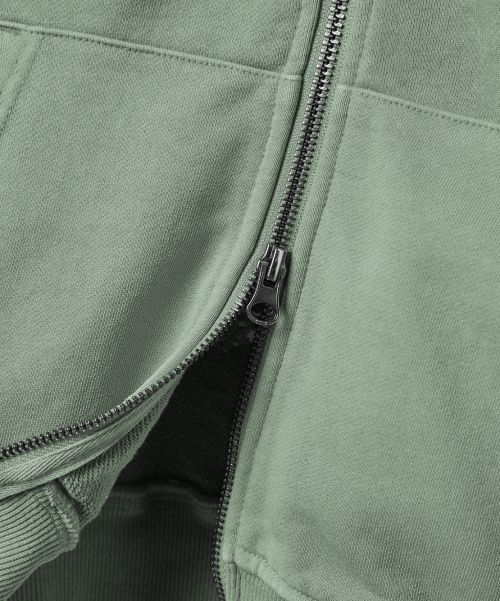 Details for Dimitri Black ASI Four Seasons Essential Cropped Hoodie Zip-Up - Pigment Green ABF1TH02GN