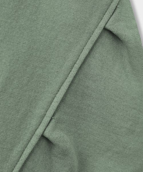 Sizing Dimitri Black ASI Four Seasons Essential Cropped Hoodie Zip-Up - Pigment Green ABF1TH02GN