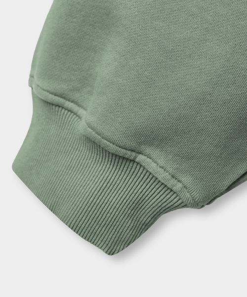 Cheap Dimitri Black ASI Four Seasons Essential Cropped Hoodie Zip-Up - Pigment Green ABF1TH02GN