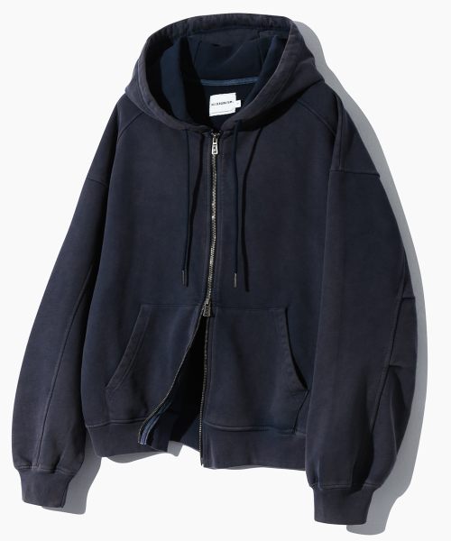 DIMITRI BLACK ASI Four Seasons Essential Hoodie Zip-Up - Pigment Navy ABD1TH01NY