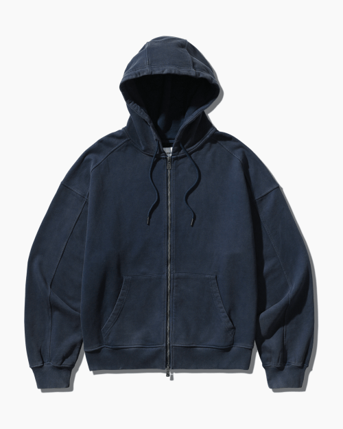 Lookbook DIMITRI BLACK ASI 四季基本款連帽拉鍊外套 - 顏料海軍藍 ABD1TH01NY